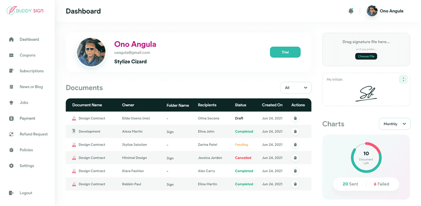 User Detail Screenshot