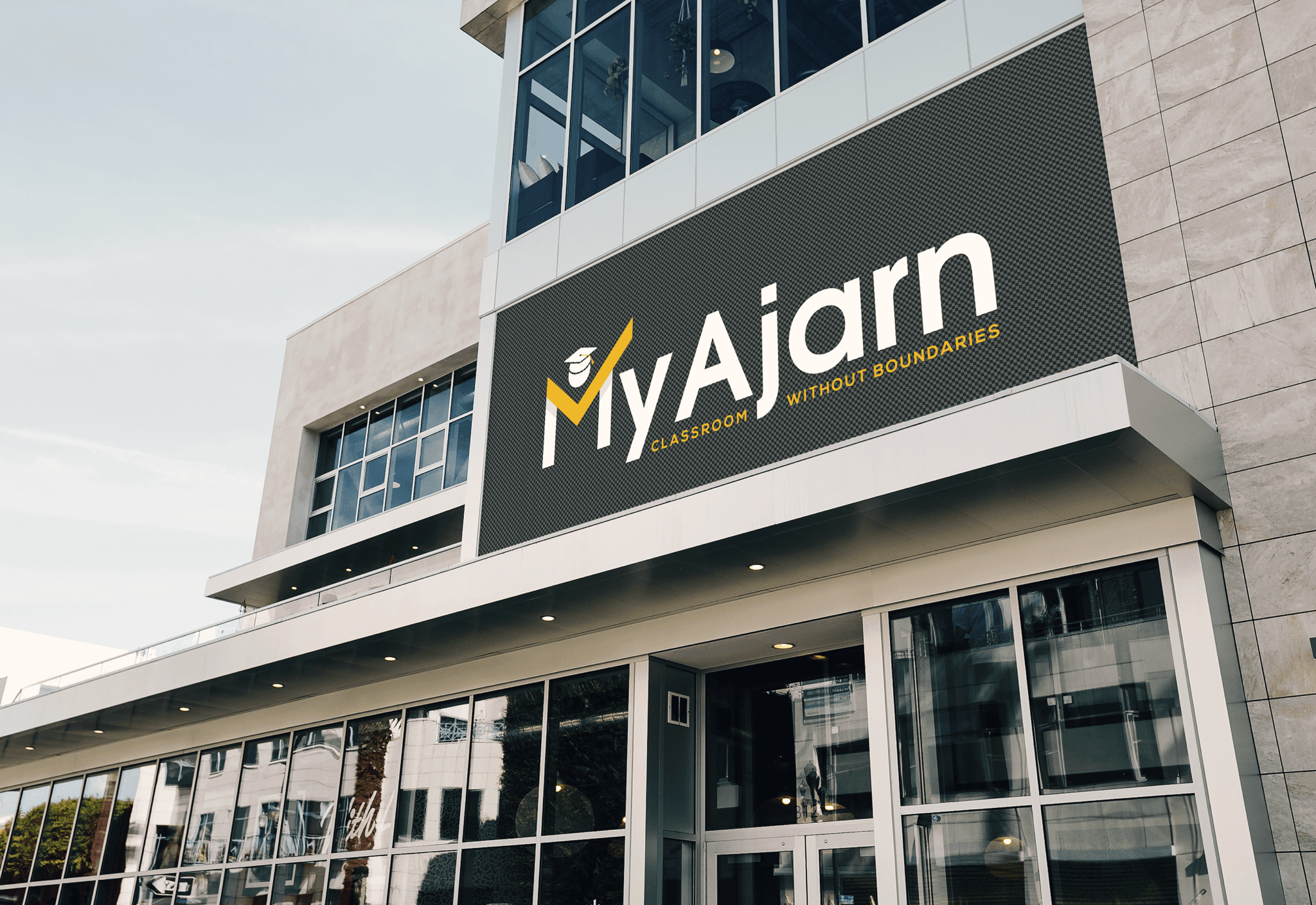 MyAjarn Logo on Digital Billboard